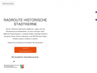 radroute-historische-stadtkerne.de Webseite Vorschau