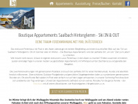 boutique-appartements.at Webseite Vorschau