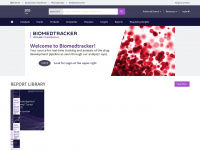 biomedtracker.com Webseite Vorschau