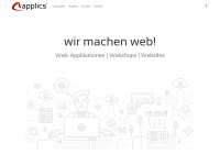 applics.at Webseite Vorschau