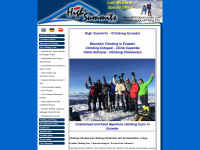 ecuador-climbing.info Webseite Vorschau