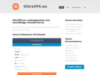 ultravps.eu Webseite Vorschau