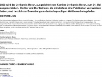 lyrikpreis-meran.org Webseite Vorschau