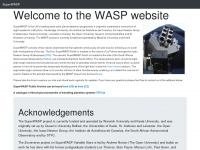 superwasp.org Webseite Vorschau