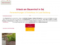 bauernhof-saalbach.at Webseite Vorschau