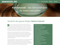 kokosnussoel.info Webseite Vorschau