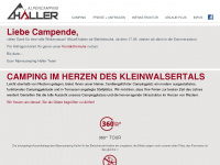 camping-haller.at Webseite Vorschau