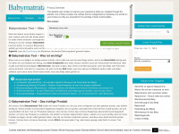 babymatratze-test.de Webseite Vorschau