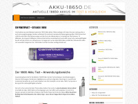 akku-18650.de Webseite Vorschau