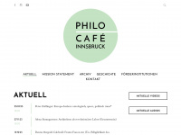philocafe.at Webseite Vorschau