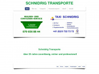 schnidrig-transporte.ch Webseite Vorschau