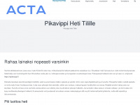 acta.fi Webseite Vorschau