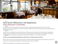 restaurant-buergerklause.de Webseite Vorschau