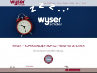 wyser-schlafen.ch Webseite Vorschau
