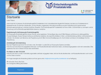 entscheidungshilfe-prostatakrebs.de Webseite Vorschau