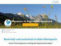 bayerisches-alpenland.de Webseite Vorschau