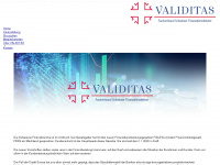 validitas.ch Webseite Vorschau