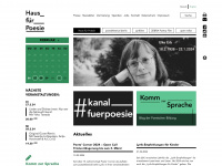 haus-fuer-poesie.org Webseite Vorschau