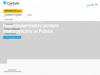 certum.pl Webseite Vorschau