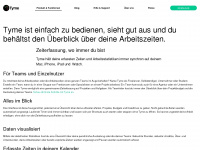 tyme-app.com Webseite Vorschau