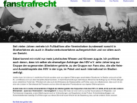 fanstrafrecht.de Webseite Vorschau
