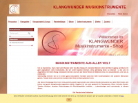 klangwunder-musikinstrumente.de Webseite Vorschau