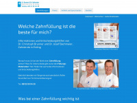 zahnfuellung-zahnarzt-erding.de Webseite Vorschau