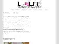wolff-sonnenschutz.de Webseite Vorschau