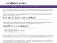 traumdeutung-spinne.de Webseite Vorschau