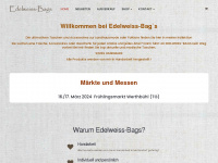 edelweiss-bags.ch Webseite Vorschau