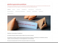 plattformgenerationpraktikum.wordpress.com Webseite Vorschau