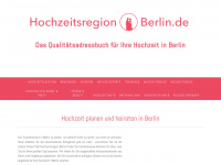 hochzeitsregion-berlin.de Webseite Vorschau
