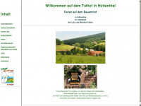 talhof-huettenthal.de Webseite Vorschau