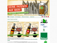 no-patents-on-beer.org Webseite Vorschau