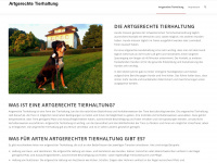 artgerechte-tierhaltung.ch Webseite Vorschau