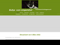 limpertzhofbullys.de Webseite Vorschau