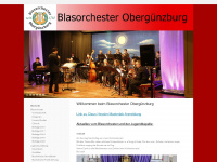 blasorchester-oberguenzburg.de Webseite Vorschau