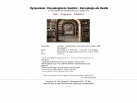 genealogiesymposium.eu Webseite Vorschau