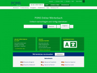 de.pons.com Webseite Vorschau