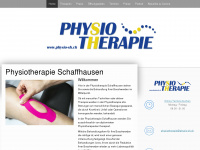 physio-sh.ch Webseite Vorschau