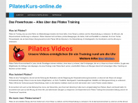 pilateskurs-online.de Webseite Vorschau