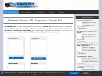 beamer-tests.com Webseite Vorschau