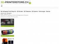 3d-printerstore.ch Webseite Vorschau