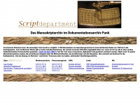 scriptdepartment.org Webseite Vorschau