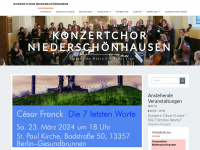 konzertchor-niederschoenhausen.de Webseite Vorschau