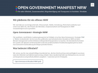 opengovernmentmanifest.nrw Webseite Vorschau