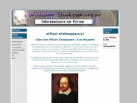 william-shakespeare.at Webseite Vorschau