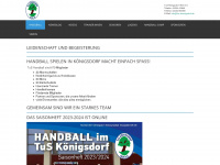 tuskoenigsdorfhandball.de Webseite Vorschau