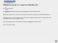 tangemann-metallbau.ch Webseite Vorschau