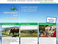 nationalpark-höfe.at Webseite Vorschau